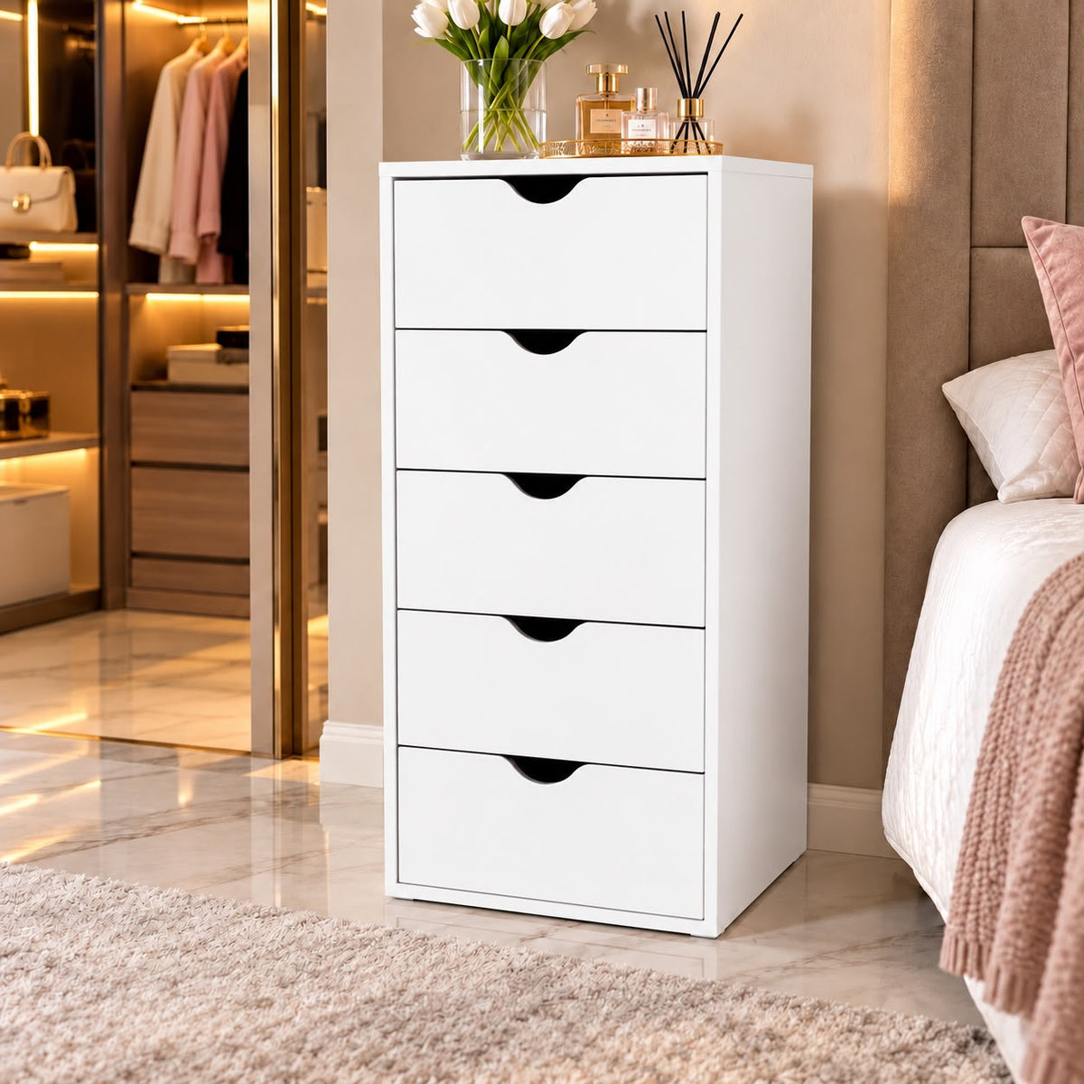 ✨🤍 GAVETERO ORGANIZADOR DE 5 GAVETAS – ORDEN Y ESTILO EN POCO ESPACIO 🤍✨
🆔(Cod. 015 Blanco) 

💰RD$5,995 

- Material Hidrofugo (Armado) (Medidas: 80x35x38 cm)
