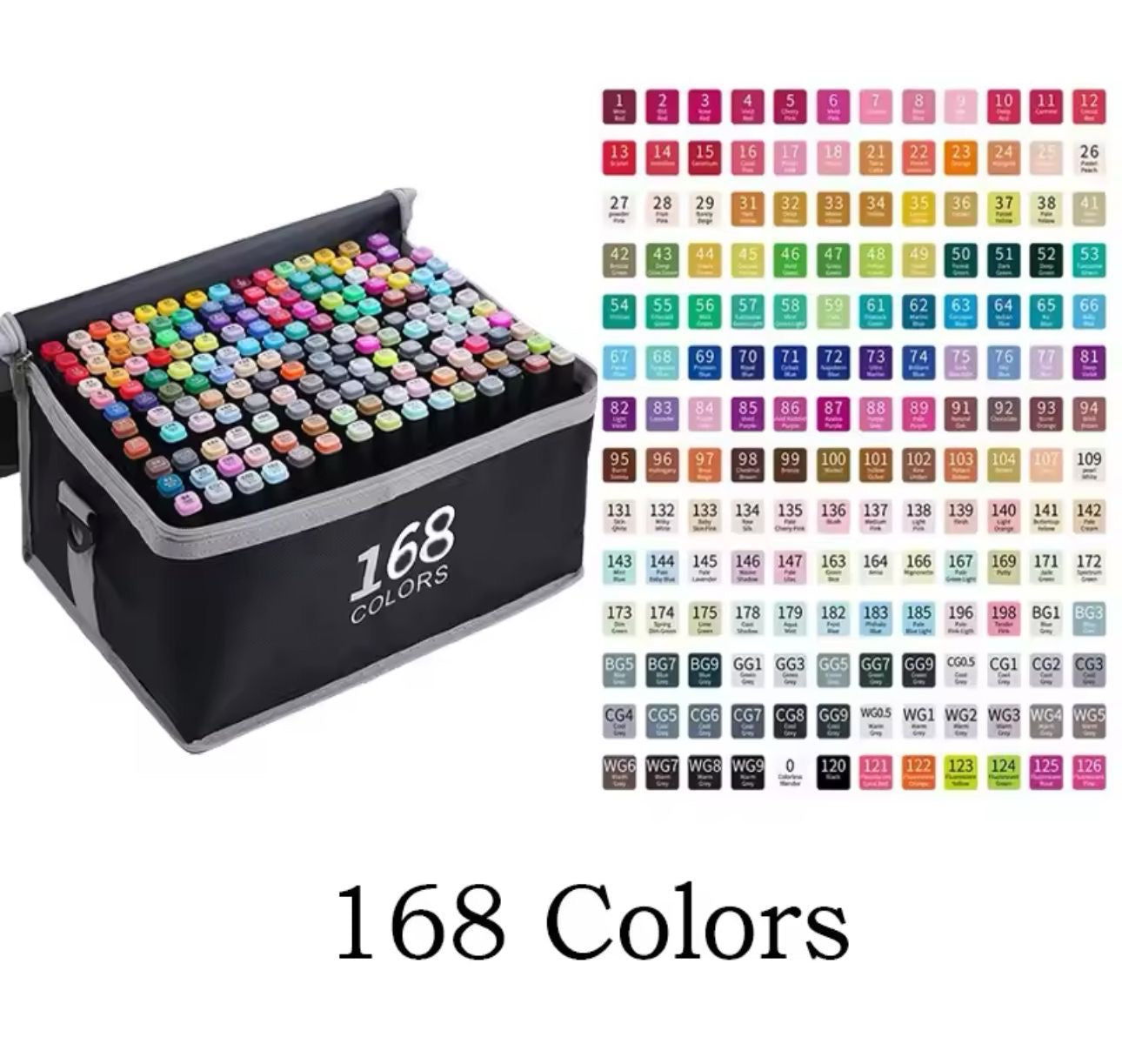 Estuche de Colores Doble Punta (168 Pcs)