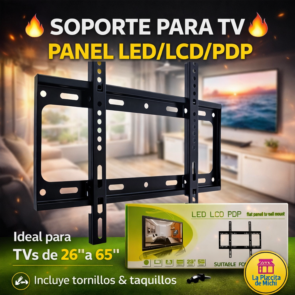 🔥 SOPORTE FIJO PARA TV – LED / LCD / PDP 🔥 (26”-63”) (Cod.26-63)

💰RD$795