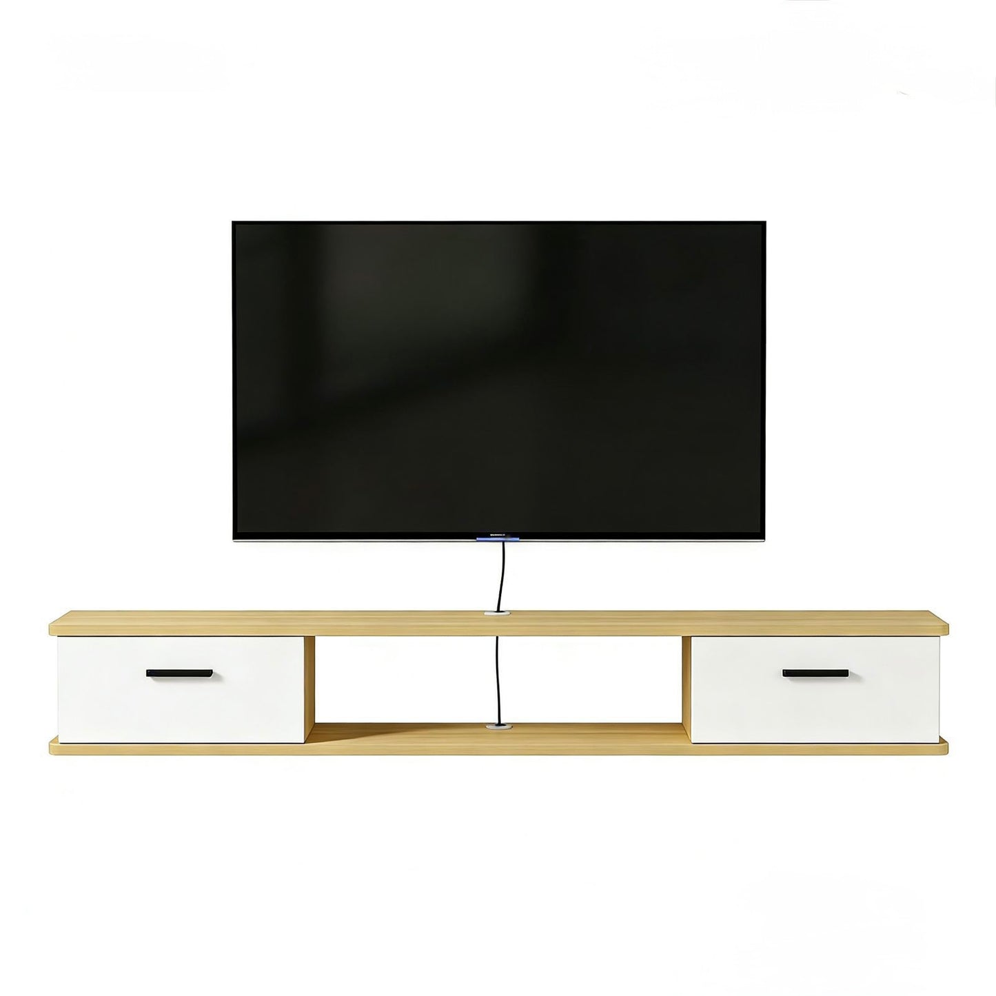🖥️✨ Mueble para TV Minimalista con Gavetas – Diseño Moderno y Funcional ✨🖥️ Blanco Con Amarillo 
🆔 Cod. 25102-2
📏 Medidas: 180 × 22 × 20 cm

💰 Precio: RD$4,995