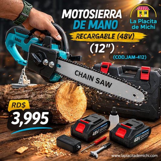 Motosierra de Mano Recargable (48v) (12”)
(Cod.JAM-412)

💰RD$3,995