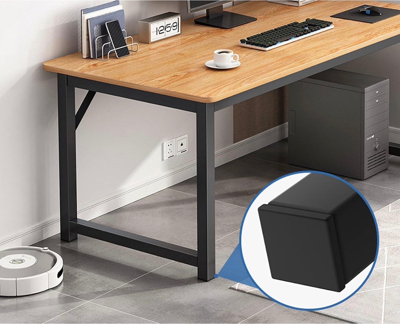 🖥️ Escritorio de Oficina Moderno – Estructura Metálica y Tapa Madera 🪵 
(Cod. 28186)

💰RD$3,995