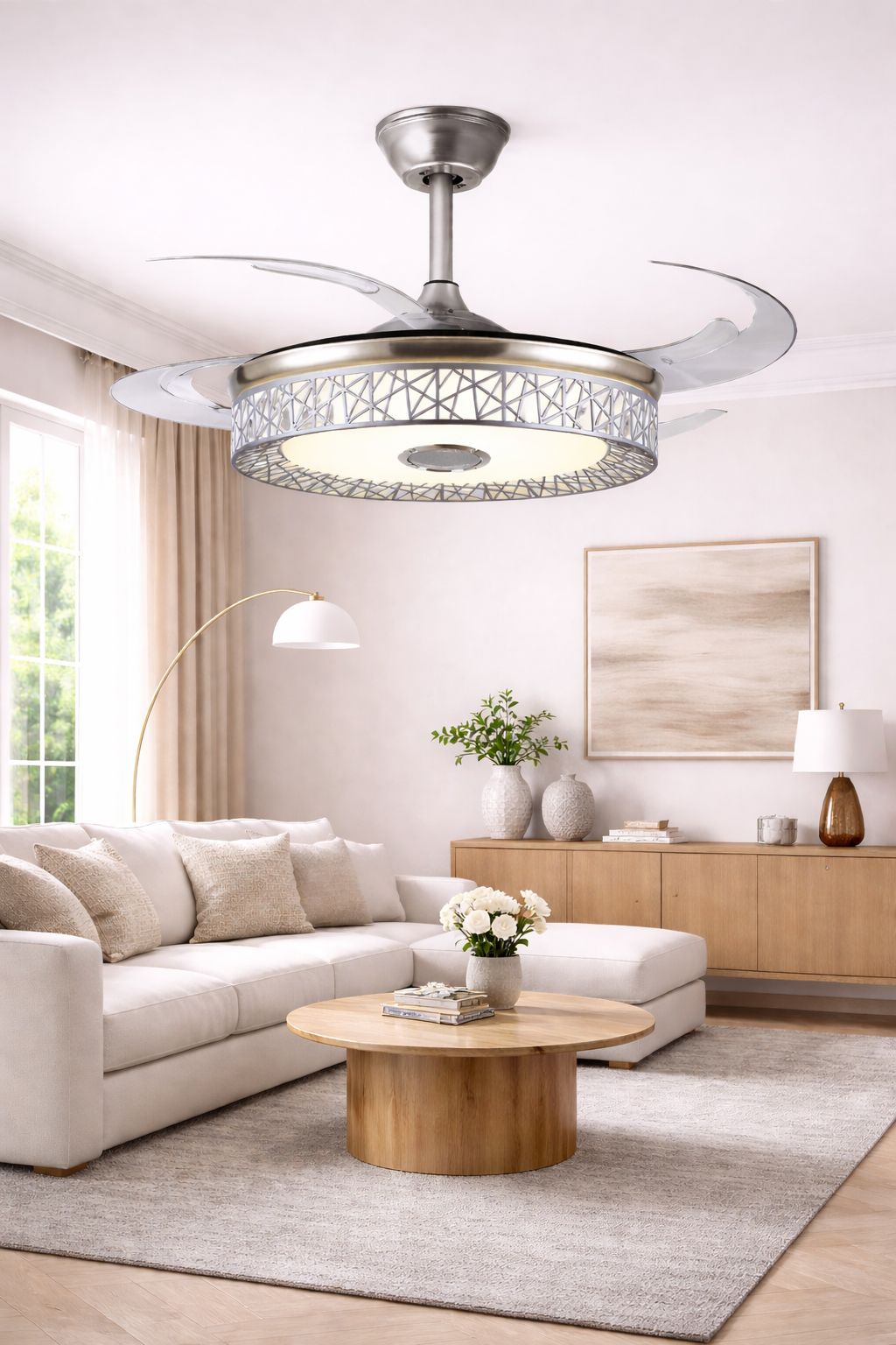 ✨💡 VENTILADOR DE TECHO MODERNO LED + BOCINA BLUETOOTH – TODO EN UNO 💡✨
📌 (Cod. 027 PLATEADO)

💰RD$3,995
