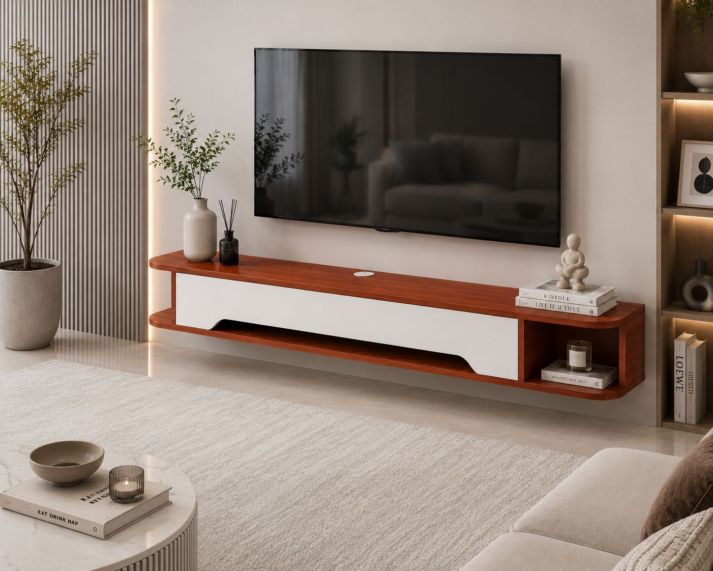 ✨📺 MUEBLE DE TV FLOTANTE MINIMALISTA – ELEGANCIA Y ORDEN PARA TU SALA ✨📺 (Cod. RC-23-26 Marrón )

💰RD$4,495 

📐 Medidas:
• Largo: 130 cm
• Fondo: 24 cm
• Alto: 20 cm
