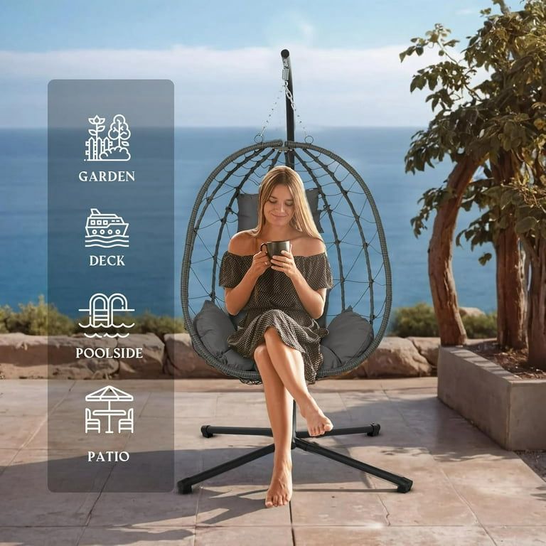 🪶 Silla Colgante Tipo Huevo con Base – Diseño Moderno y Súper Cómoda (Cod.DL24088)

💰RD$10,495