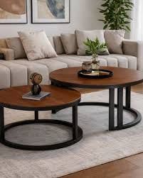 ✨ Juego de 2 Mesas Auxiliares Redondas – Diseño Moderno y Funcional ✨(Cod. CJ620) 

💰RD$3,495