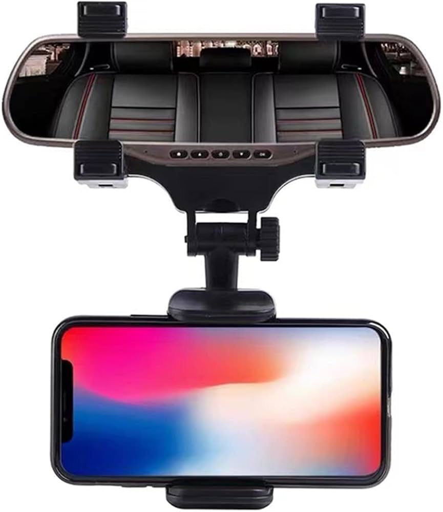Soporte de Teléfono Universal Giratorio de 360 grados para espejo retrovisor de automóvil. (Cod.005)