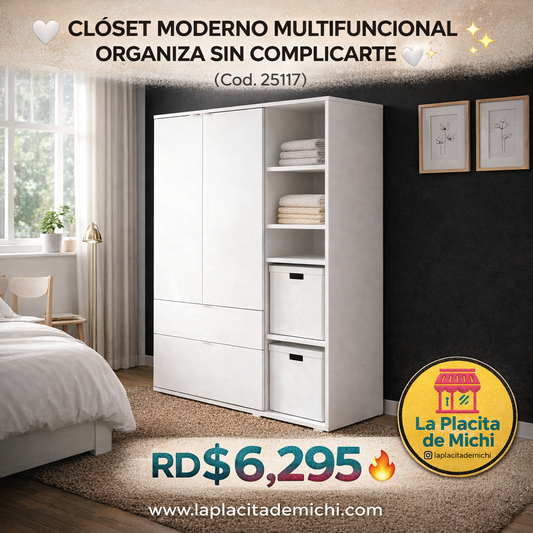 🤍 CLÓSET MODERNO MULTIFUNCIONAL – ORGANIZA SIN COMPLICARTE 🤍✨ (Cod. 25117)

RD$💰6,295 🔥

- Medidas: 105x37x140cm