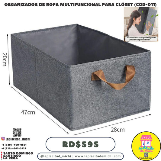 Organizador de Ropa Multifuncional Para Clóset (Cod-011)

- Medidas 45x20x25