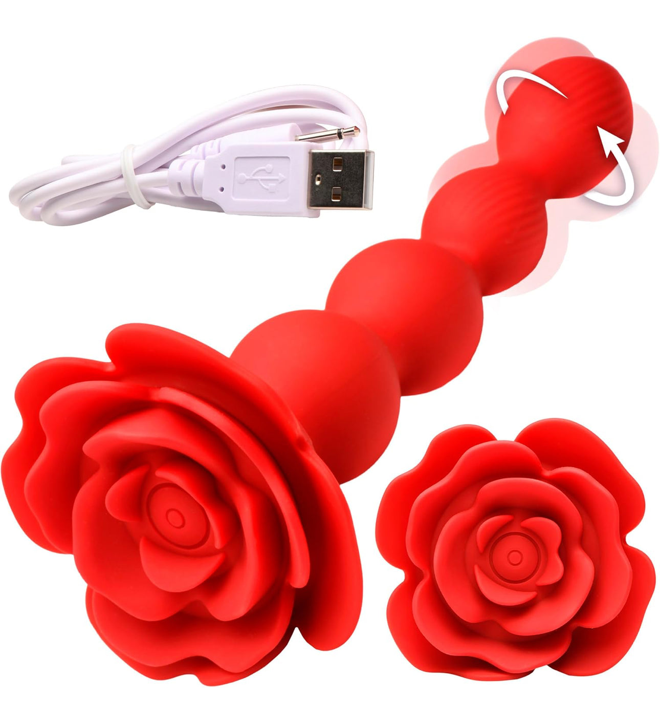 Rosa 🌹 Giratoria y Vibradora de Control Unisex  Para Hombres y Mujeres (Cod. D04)