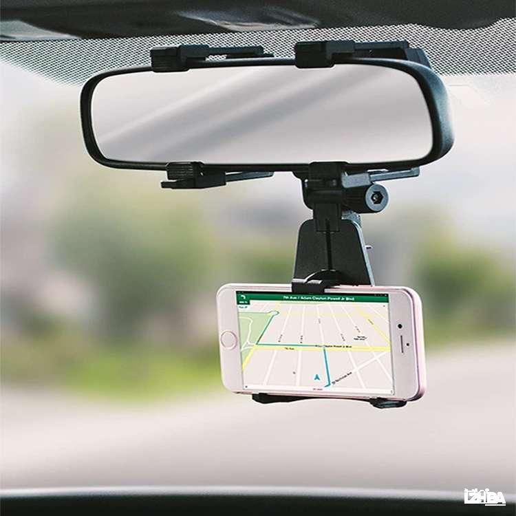 Soporte de Teléfono Universal Giratorio de 360 grados para espejo retrovisor de automóvil. (Cod.005)