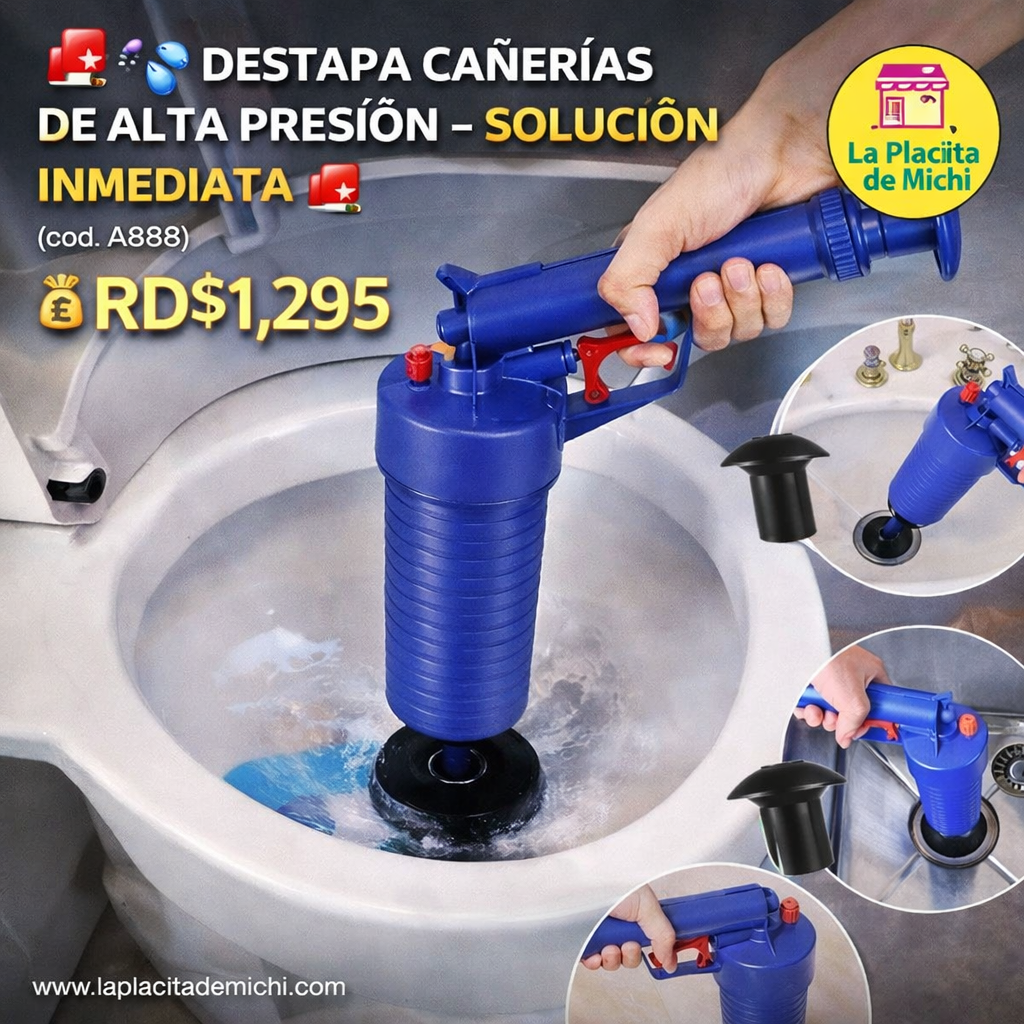 🚨💦 DESTAPA CAÑERÍAS DE ALTA PRESIÓN – SOLUCIÓN INMEDIATA 💦🚨
(cod. A888) 

💰 RD$1,295