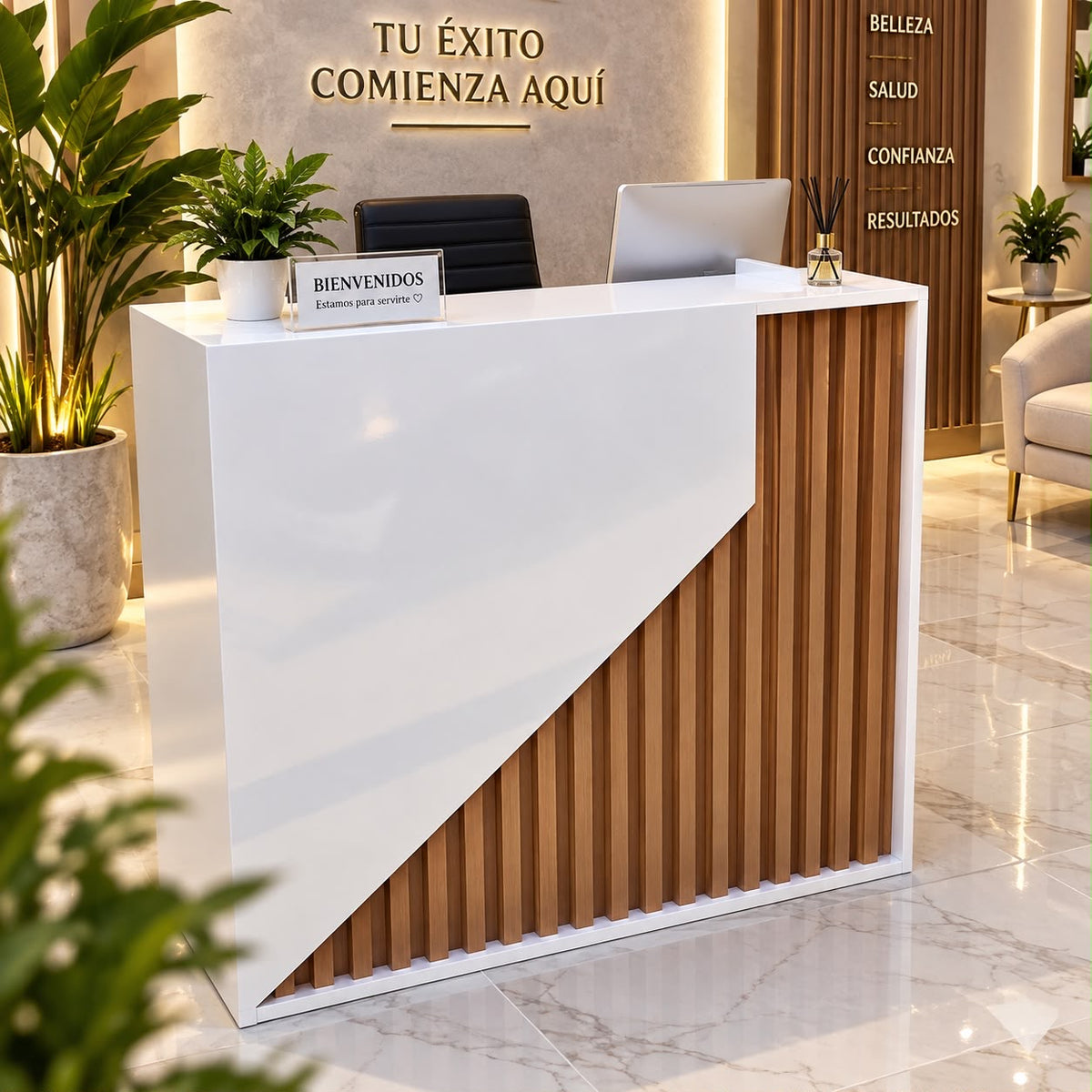 ✨🤍 MOSTRADOR / COUNTER DE RECEPCIÓN – ELEVA LA IMAGEN DE TU NEGOCIO 🤍✨🆔(Cod. 2 )

💰RD$9,495 

📏 Medidas:
• 80 cm de ancho
• 40 cm de profundidad
• 104 cm de alto