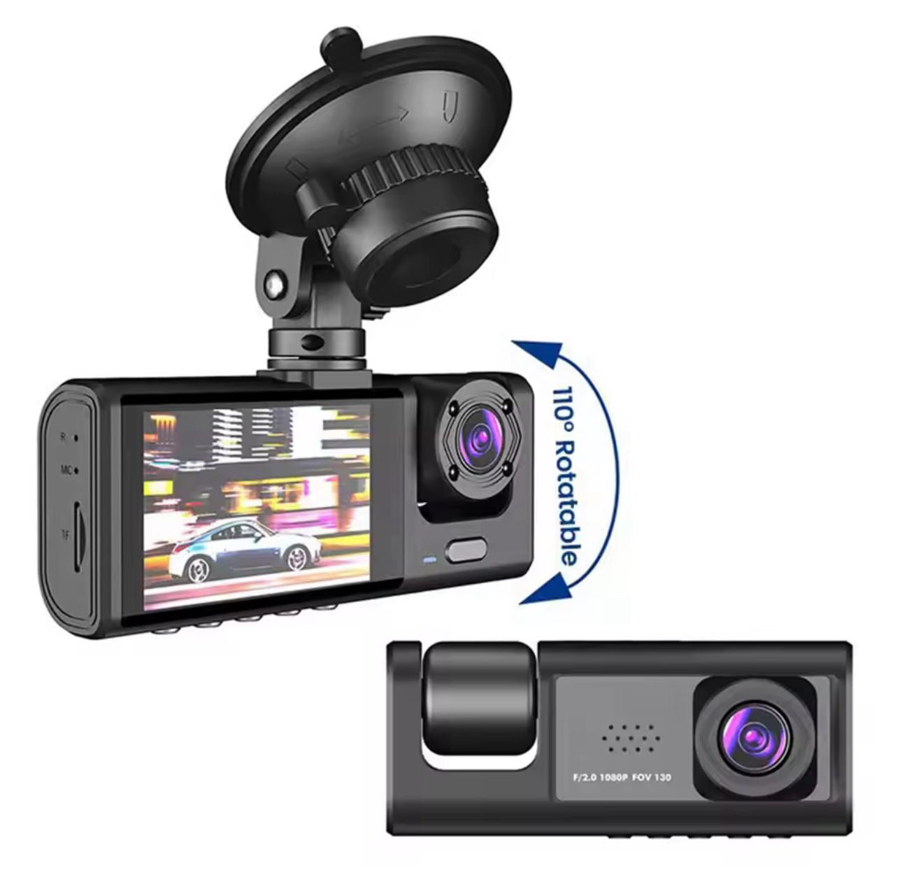 🚗💥 ¡Protege tu vehículo con esta Dashcam 1080P HD de 3 lentes! (wifi)
(Cod.1080)
