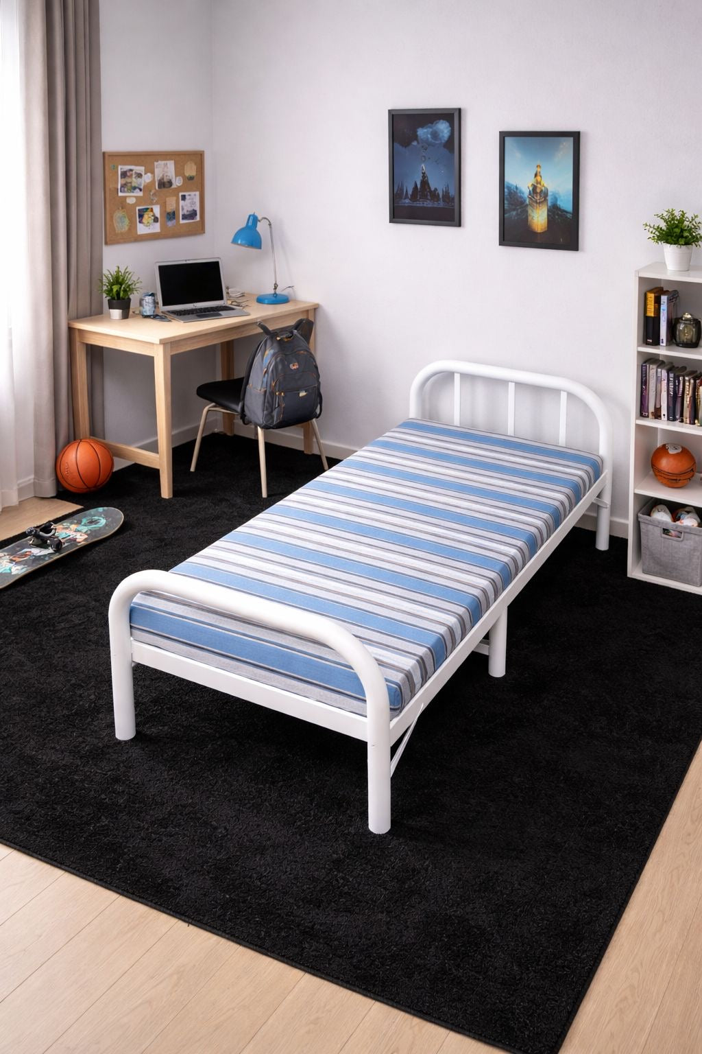 🛏️ CAMA PLEGABLE INDIVIDUAL CON COLCHÓN INCLUIDO
(COD. 081)

💰 RD$4,395 

📐 Medidas de la cama plegable:
	•	Largo: 180 cm
	•	Ancho: 100 cm
	•	Altura: 40 cm