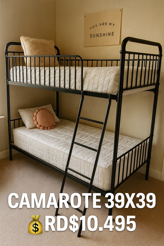 Camarote 39x39
💰RD$10,495 (sin colchón) 
💰RD$15,495 (con colchon)