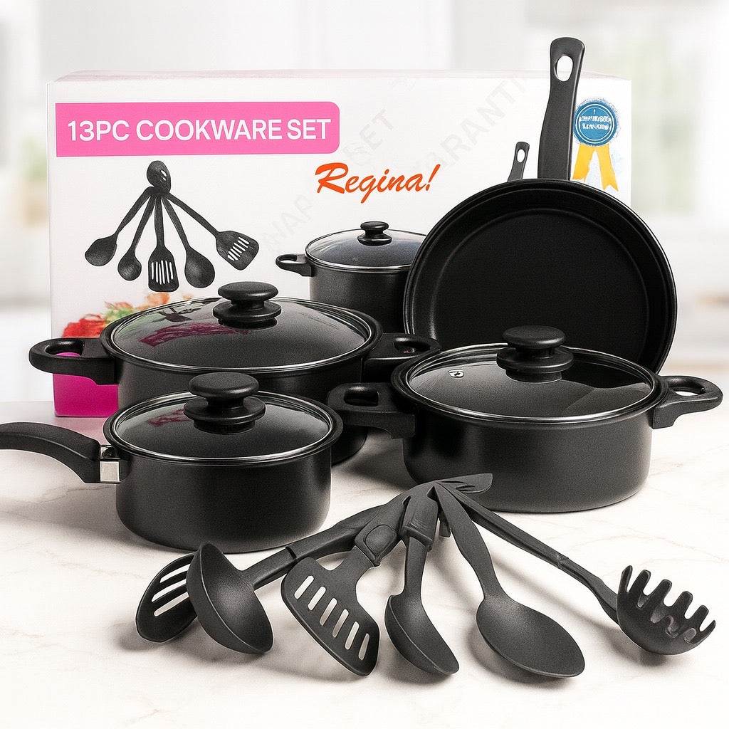 🍳✨ Set de Ollas y Sartenes Juego de Utencilios de  13 Piezas – ✨🍳

💰RD$1,295