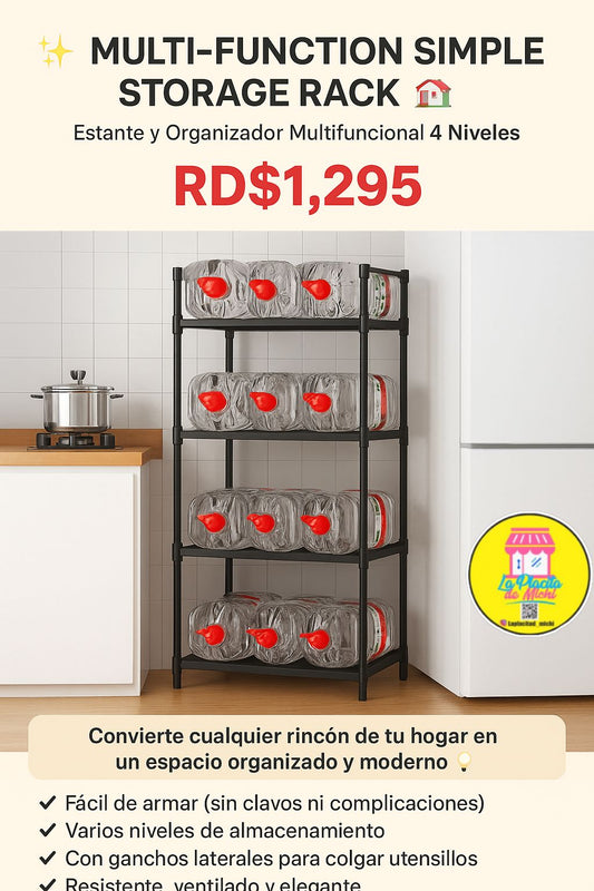 ✨🗄️ MULTI-FUNCTION SIMPLE STORAGE RACK 🏠✨

Estante y Organizador Multifuncional 4 Niveles (Cod.Ju3-36)