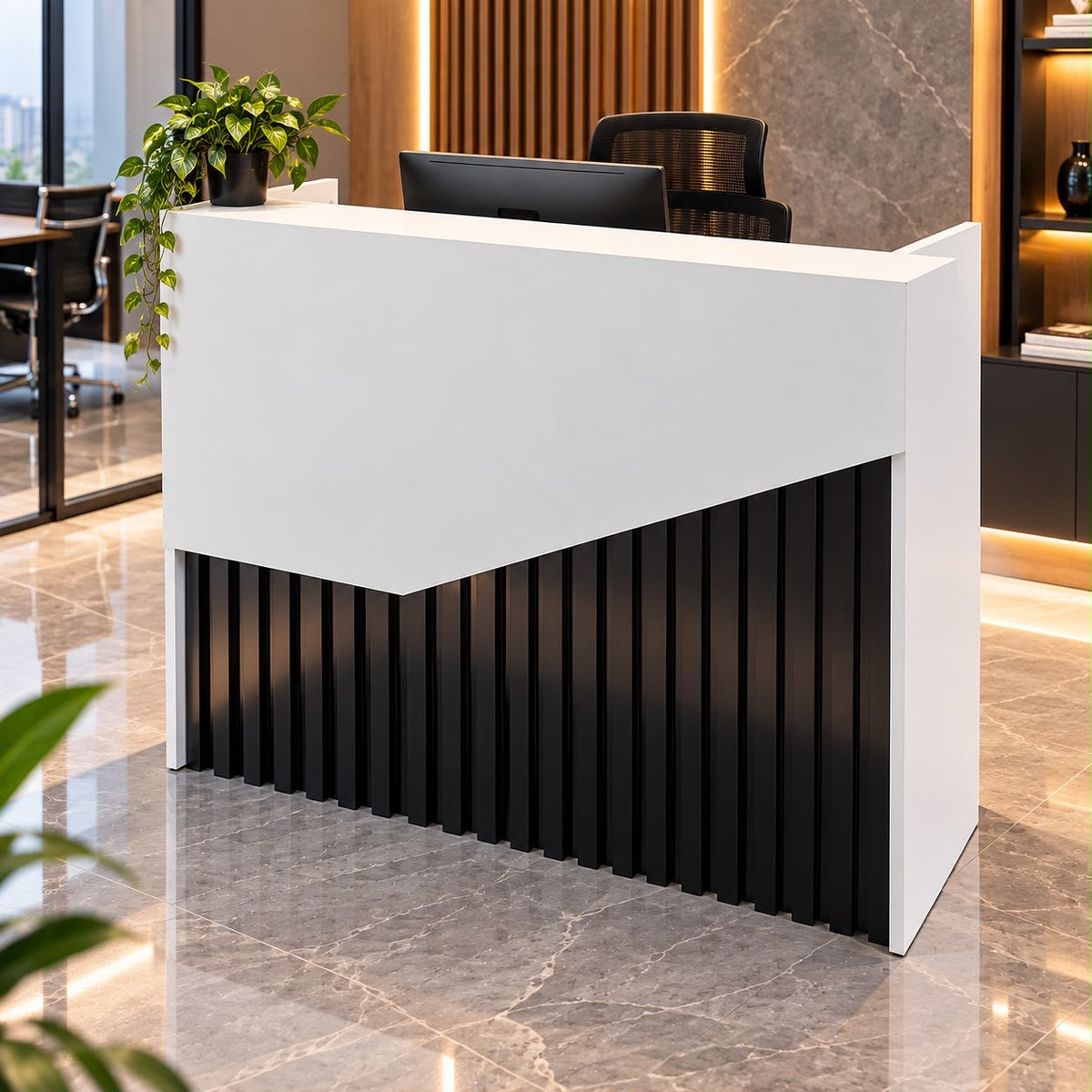✨🤍 MOSTRADOR / COUNTER DE RECEPCIÓN – ELEVA LA IMAGEN DE TU NEGOCIO 🤍✨🆔(Cod. 2 Blanco con Negro )

💰RD$9,495

📏 Medidas:
• 80 cm de ancho
• 40 cm de profundidad
• 104 cm de alto 
- Material Hidrofugo