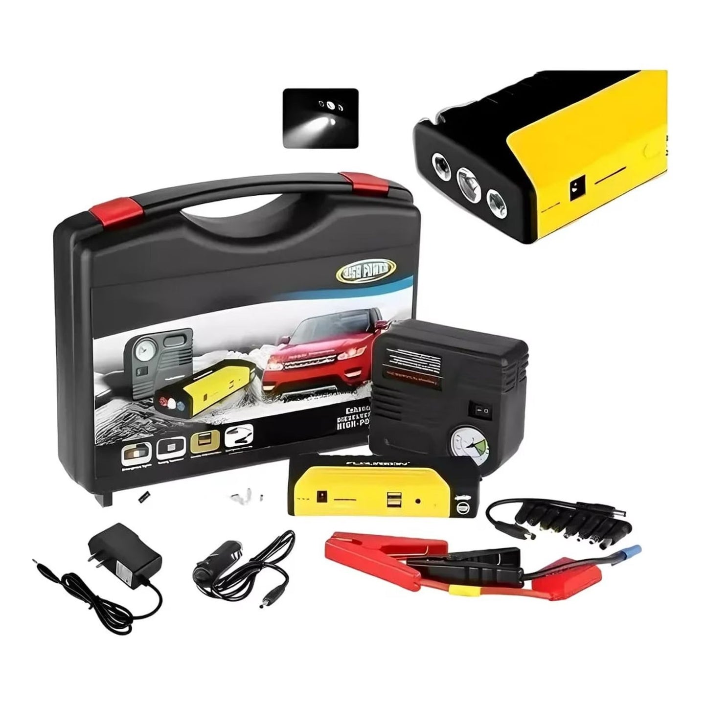 Jumper de Batería Portátil + Compresor de Aire Portátil (Cod.SB-01)