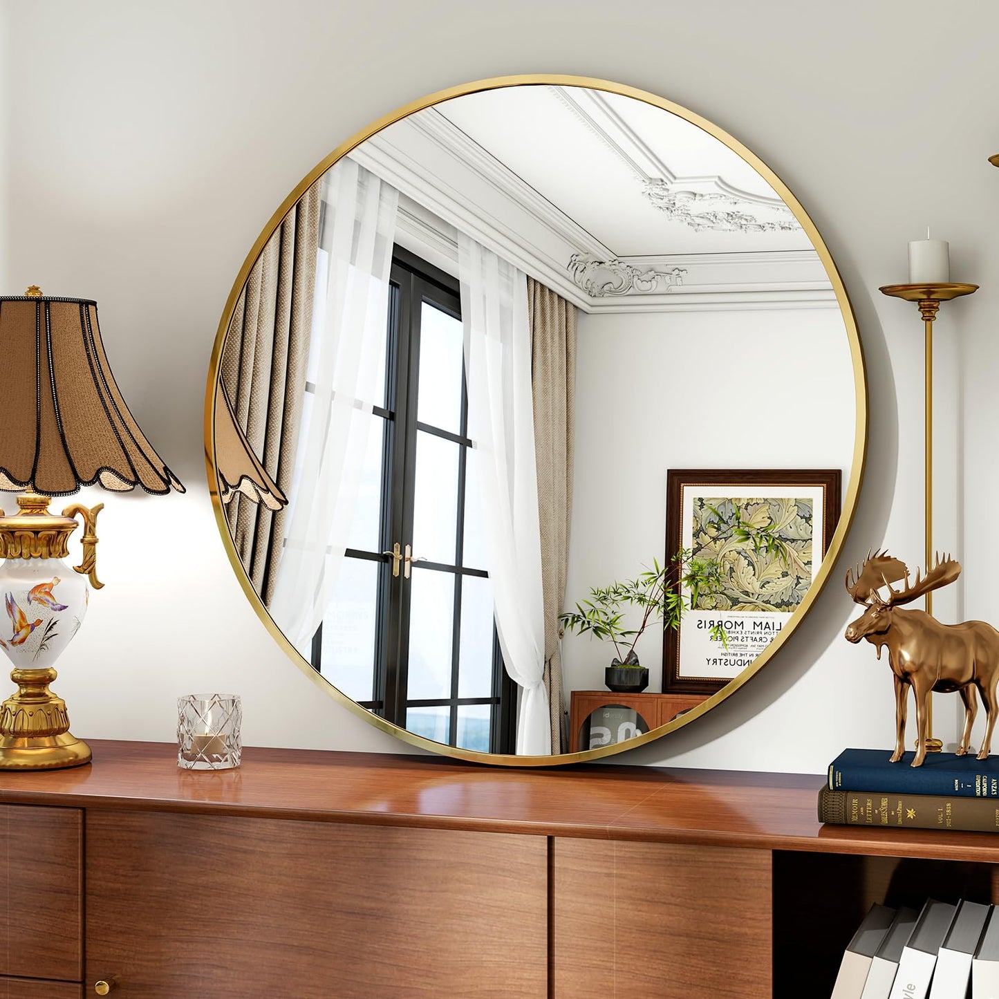 🪞 Espejo Redondo – Marco Dorado Minimalista

💰RD$1,795 (80x80 cm)