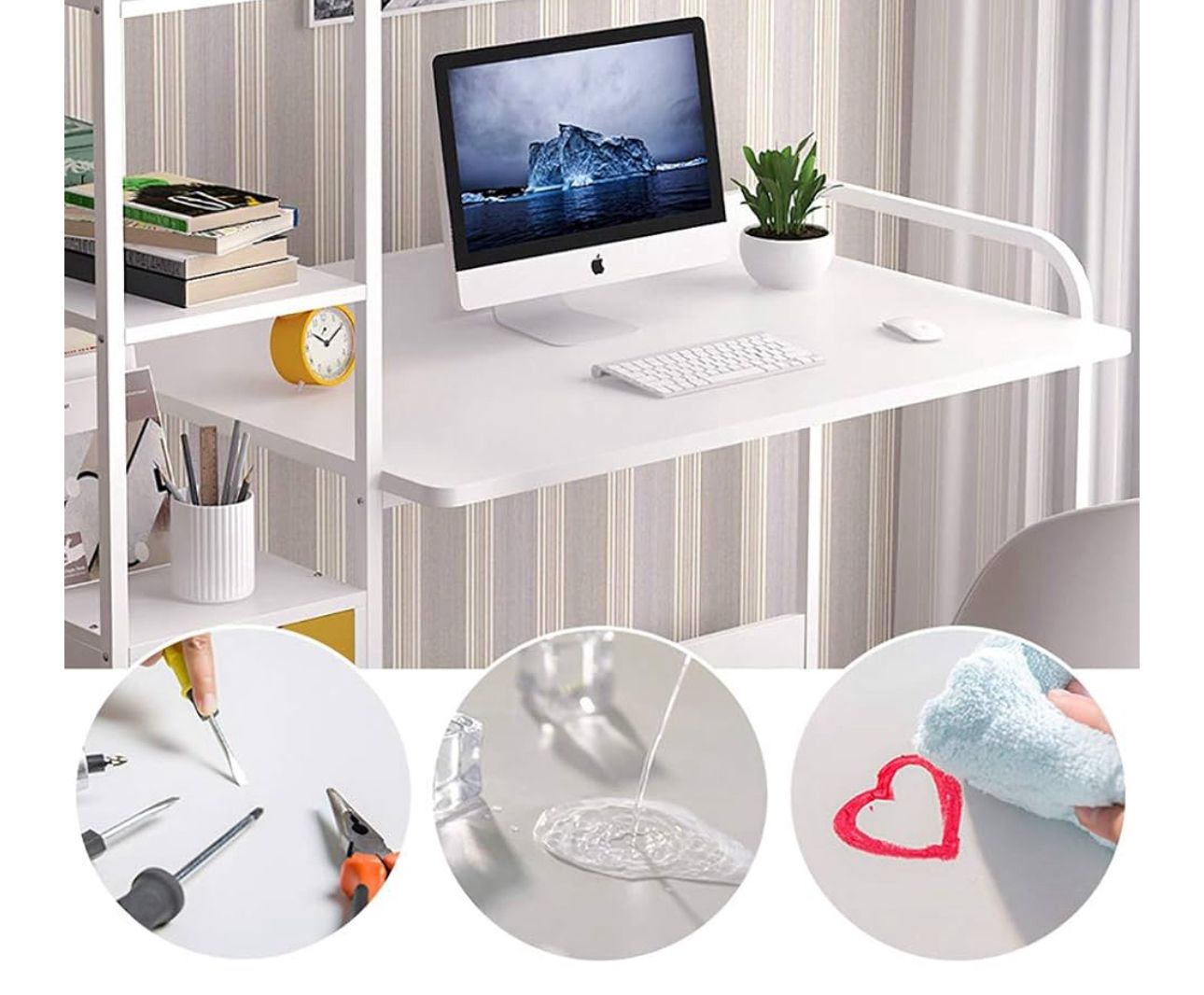 🪑✨ Mesa Escritorio + Estante Multifuncional ✨🪑 (Amarillo)
(Cod. 88003)

💰 RD$2,995