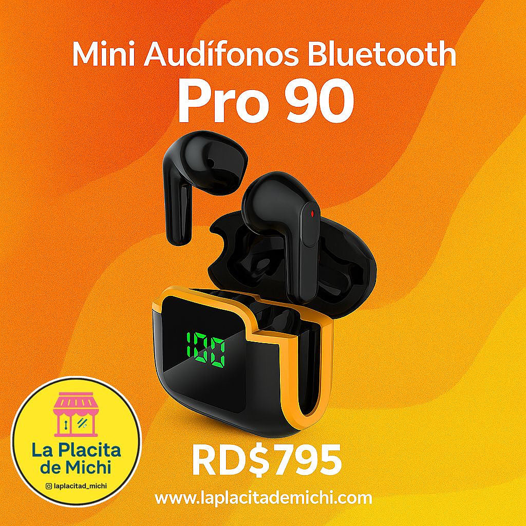 🎧 Mini Audífonos Bluetooth Pro 90 🎧
💰 RD$795