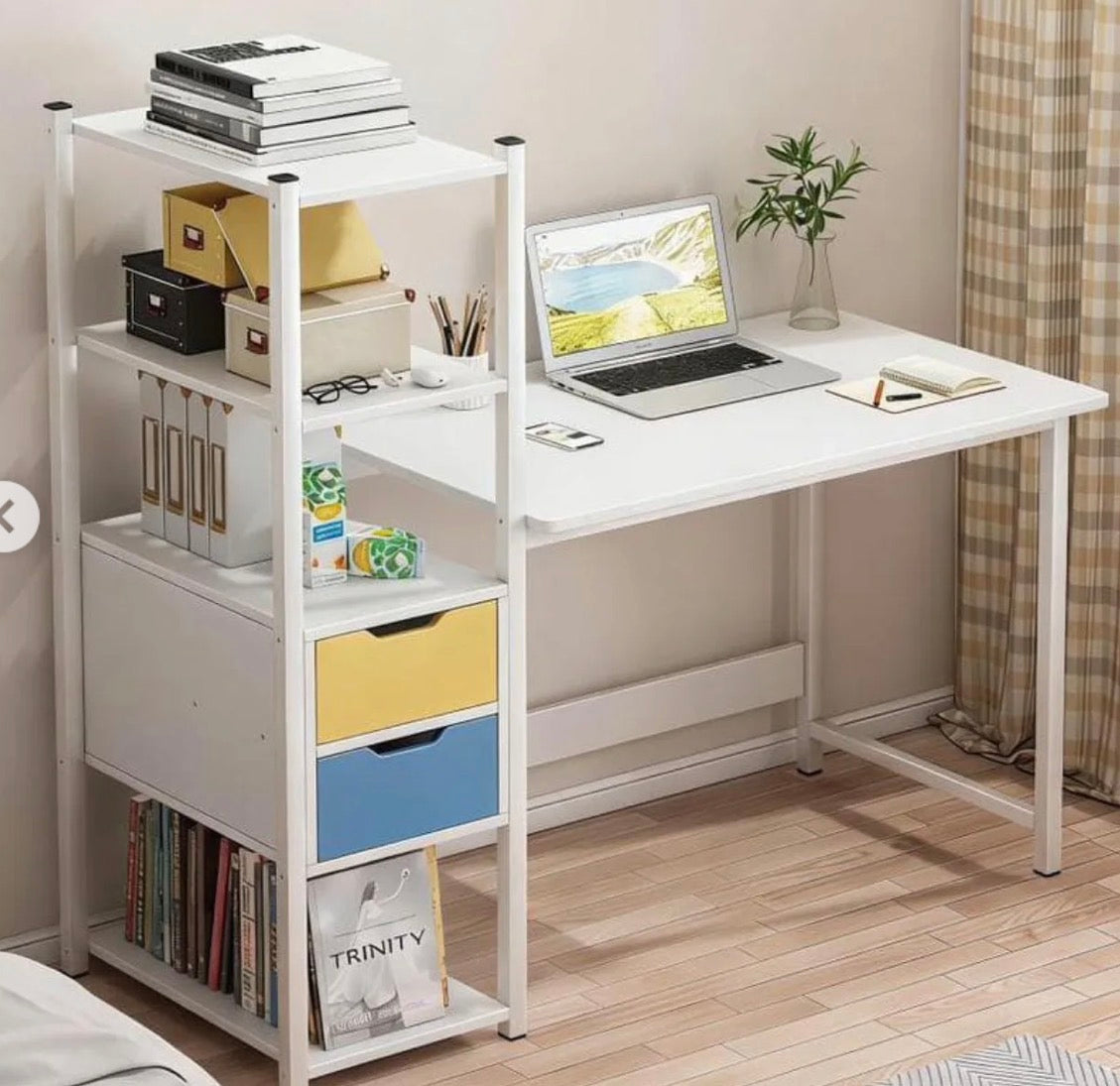 ✨ Mesa Escritorio + Estante Multifuncional – *BLANCO* ✨
📌 Cod. 88001

💰 RD$2,995