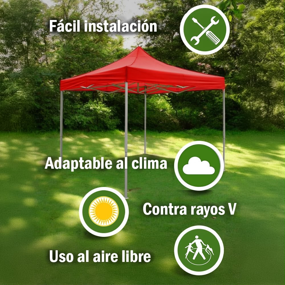 ⛺🔥 CARPA PLEGABLE 2x2 METROS ROJA 🔴 – SOMBRA DONDE LA NECESITES 🔥⛺

💰RD$2,995