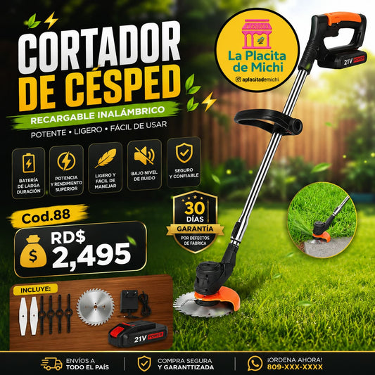 🌿⚡ CORTADOR DE CÉSPED RECARGABLE INALÁMBRICO ⚡🌿
🆔 Cod. 88
💰 RD$2,495