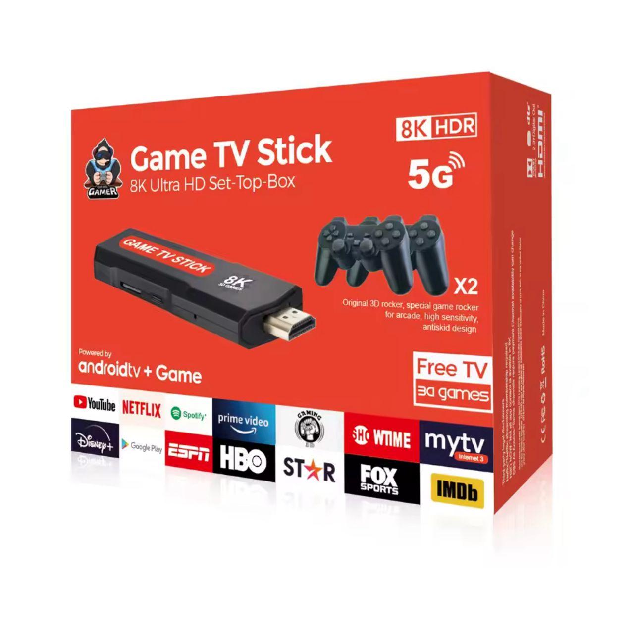 🎮🔥 Game TV Stick 8K Ultra HD– Consola Retro + Sistema Dual. (Cod.8Kx2)