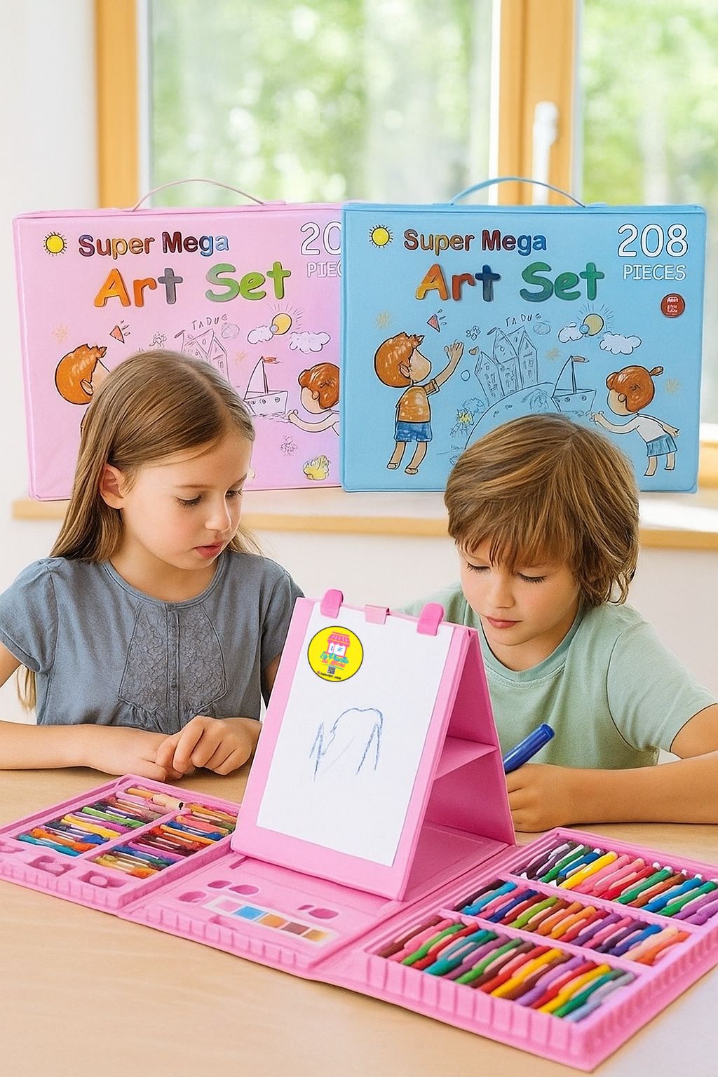 🎨 Super Mega Art Set 208 piezas – ¡La herramienta perfecta para dejar volar la imaginación en esta vuelta a clases! 🏫✏️