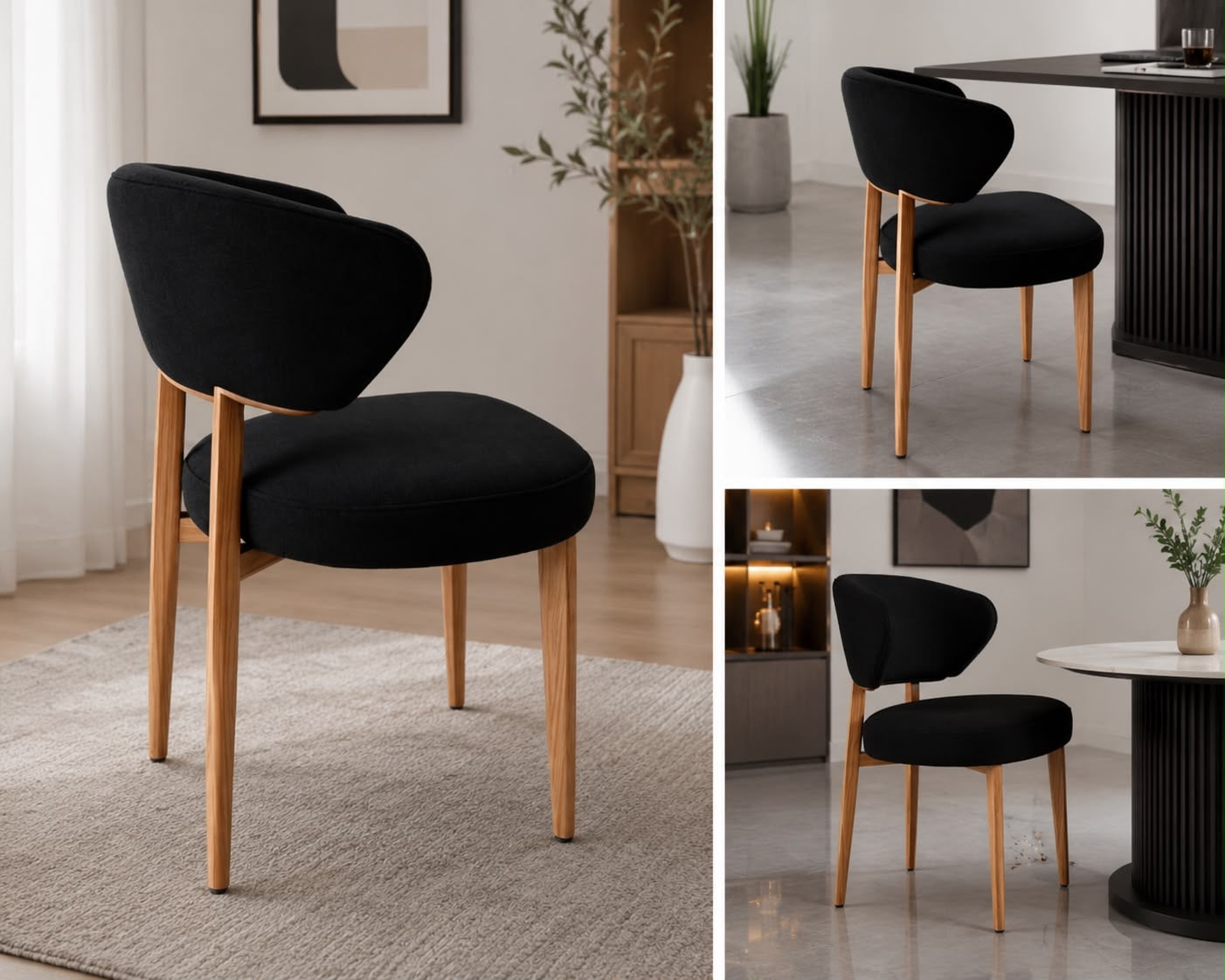 🪑🖤 SILLA MODERNA TAPIZADA NEGRA – SOFISTICACIÓN Y COMODIDAD EN CADA DETALLE 🖤🪑

🆔 Cod. 266 NEGRA

💰 RD$3,495 (c/u)