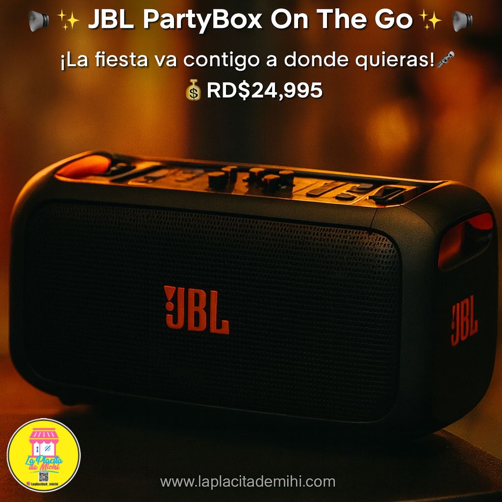 🔊✨ JBL PartyBox On The Go ✨🔊
¡La fiesta va contigo a donde quieras! 🎉🎤