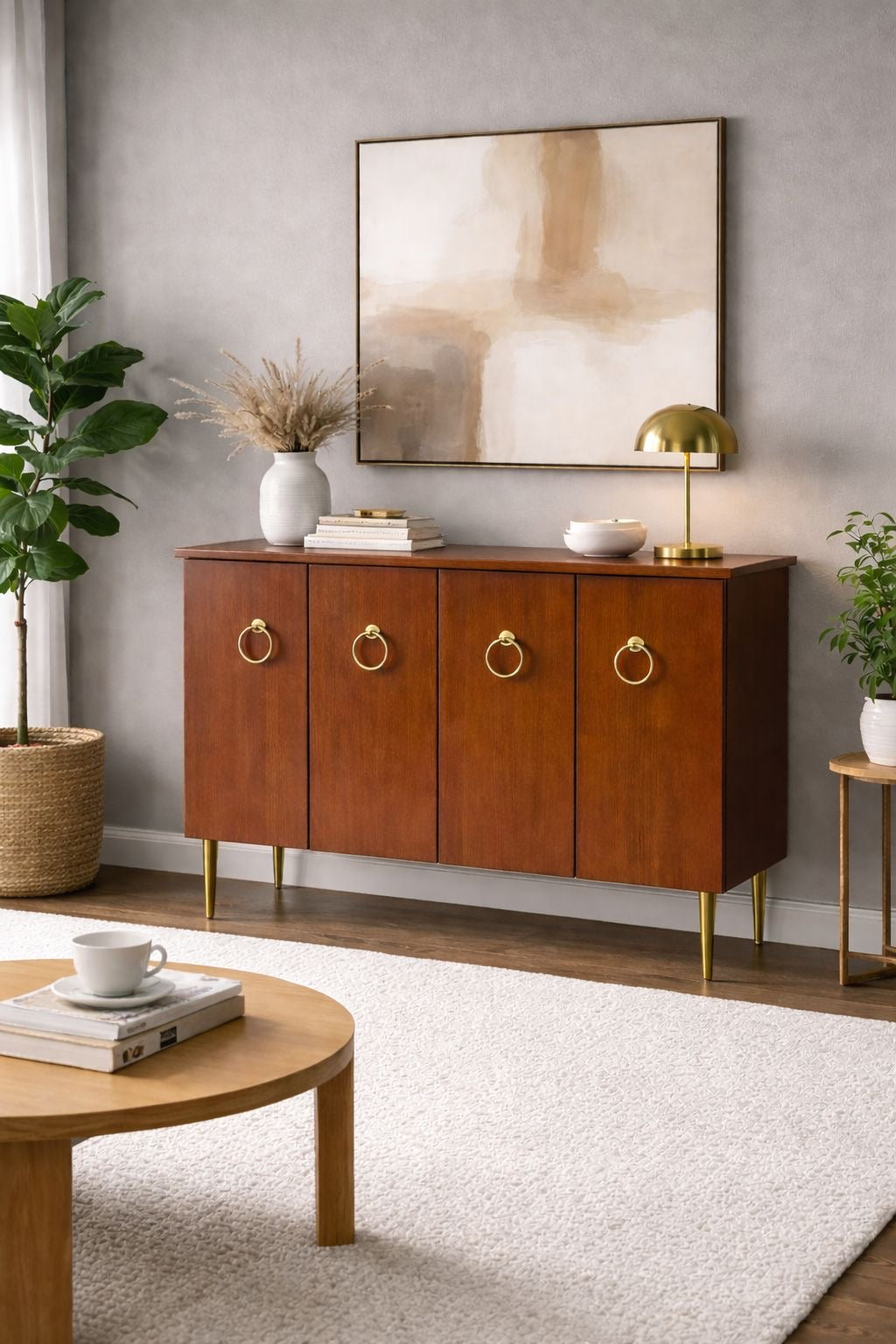 ✨ CREDENZA / GABINETE AUXILIAR MODERNO – 4 PUERTAS ✨ (Cod. 7203-6 MARRÓN)

💰RD$5,495
