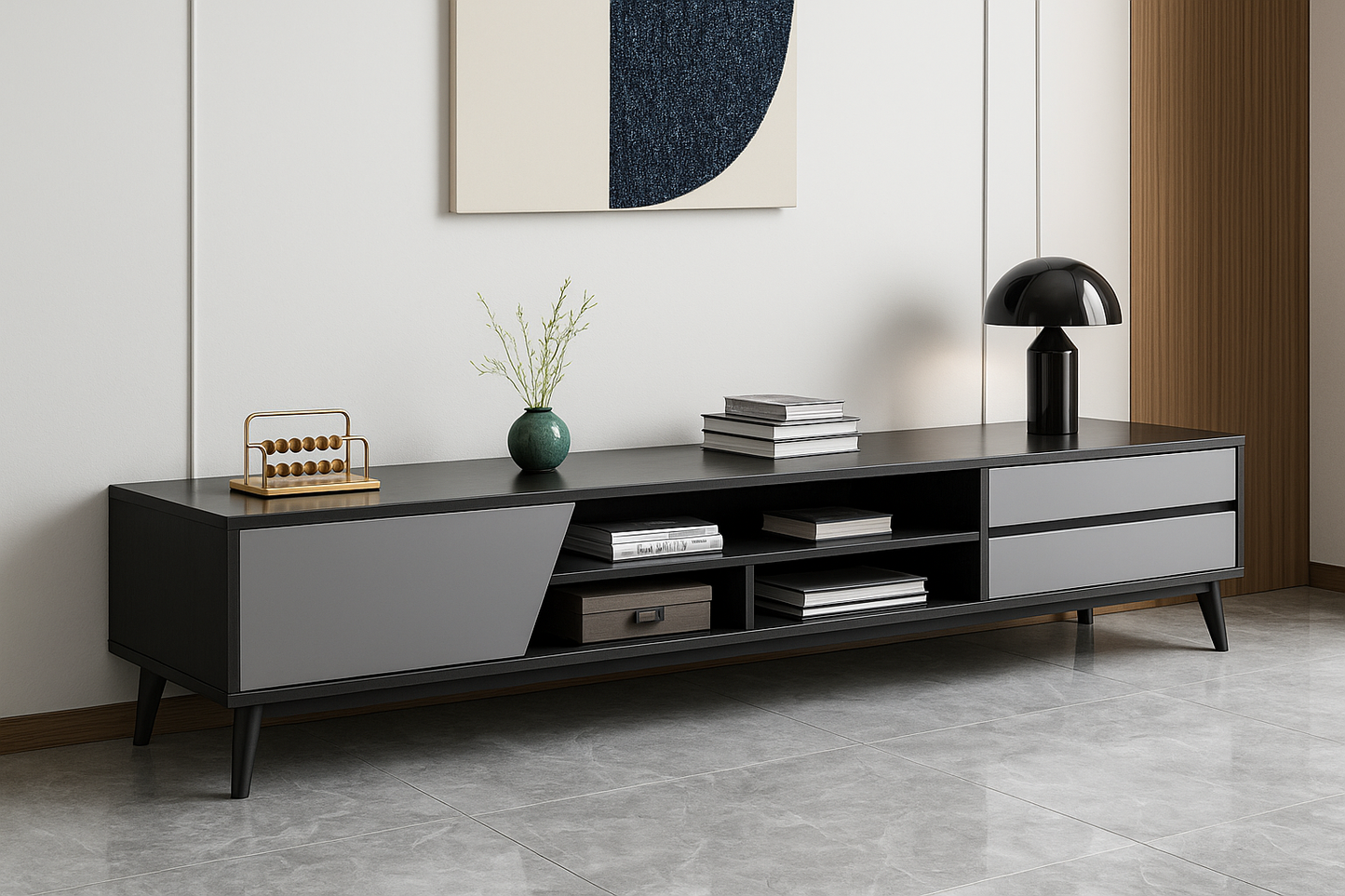 Mueble de TV Minimalista de Lujo –140x30x40cm (Cod.101)