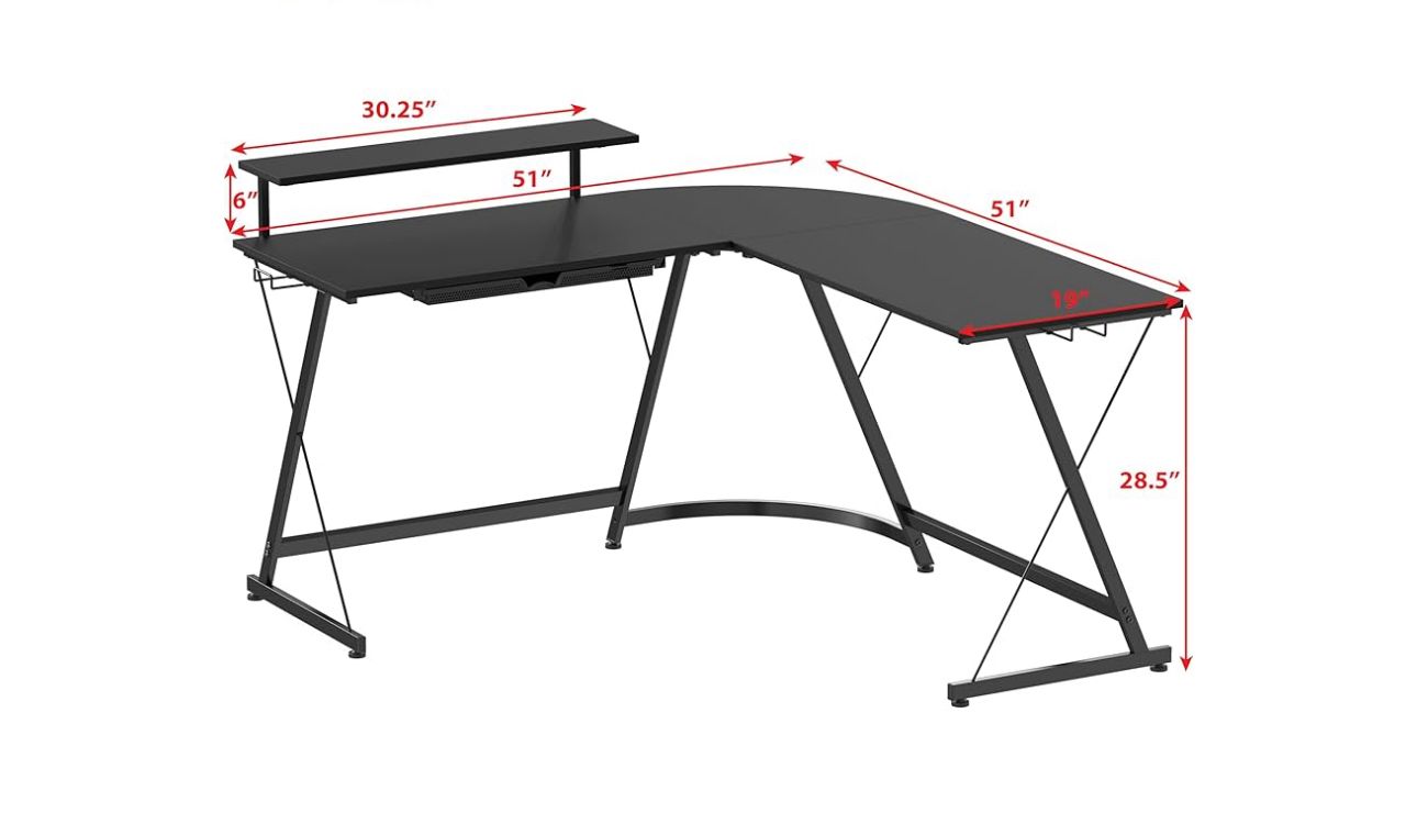🖥️✨ Escritorio de Computadora en Forma de L (Cod. 88333-2) ✨🖥️

💰 RD$4,295