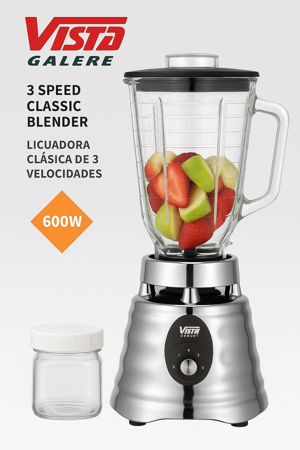 Licuadora de Cristal (600w) (Cod.Vb-266)