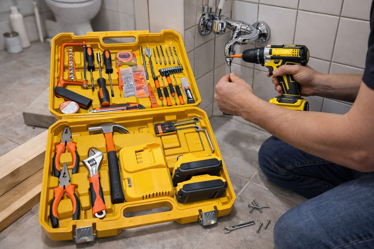 🔧⚡ KIT DE HERRAMIENTAS ELÉCTRICO INALÁMBRICO – TODO LO QUE NECESITAS EN UN SOLO MALETÍN ⚡🔧( COD. 406)

💰RD$3,995