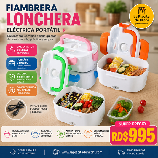 🍱✨ Fiambrera Lonchera Eléctrica Portátil