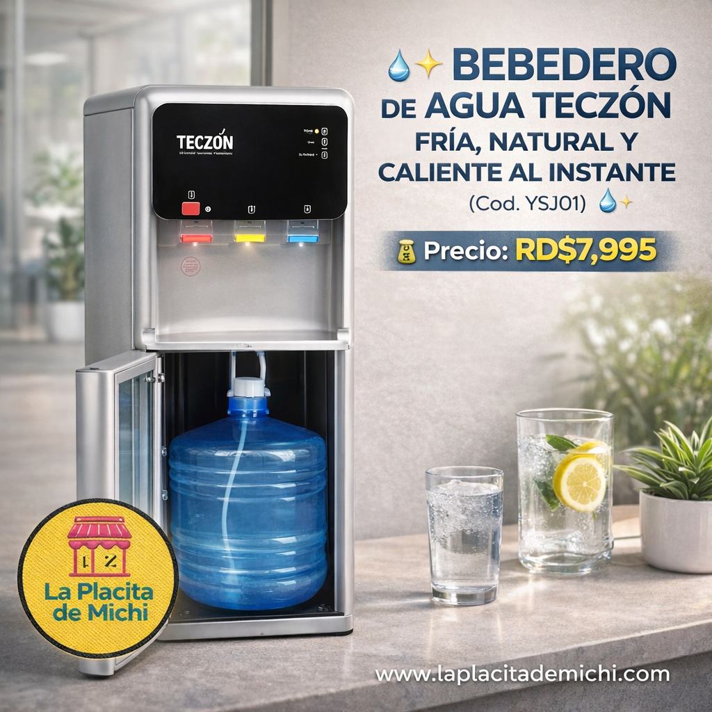 💧✨ BEBEDERO DE AGUA TECZÓN – FRÍA, NATURAL Y CALIENTE AL INSTANTE ✨💧(Cod.YSJ01)

💰 Precio: RD$7,995