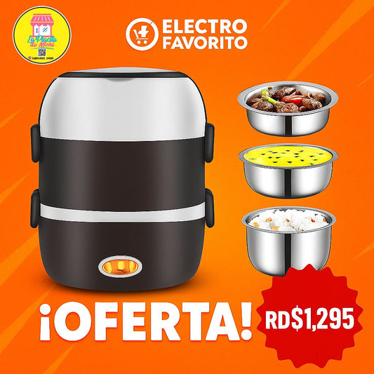 🍲✨ Lonchera Eléctrica Calentadora Multifuncional 3 en 1