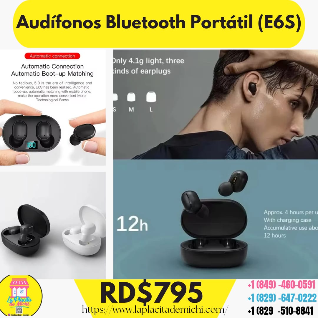 Audífonos Bluetooth Portátil (E6S)
