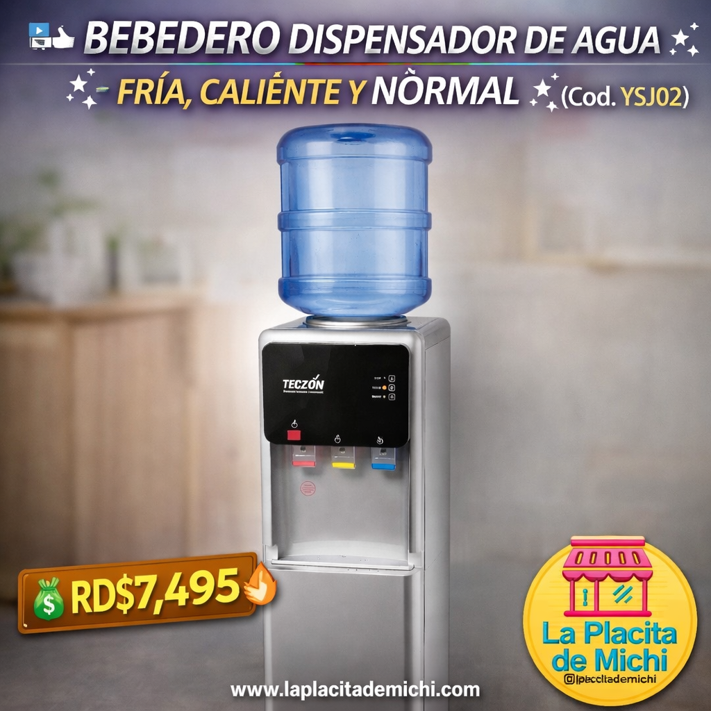 🚰✨ BEBEDERO DISPENSADOR DE AGUA – FRÍA, CALIENTE Y NORMAL ✨🚰 (Cod. YSJ02)

💰RD$7,495