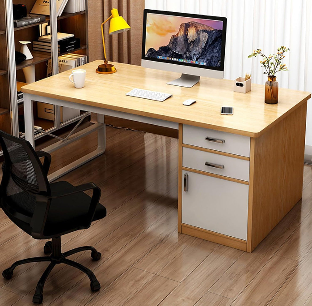 🪑✨ Escritorio Moderno Multifuncional con 3 Compartimentos ✨🪑
(Cód. 250106) (120cmx60cm)

💰RD$3,995