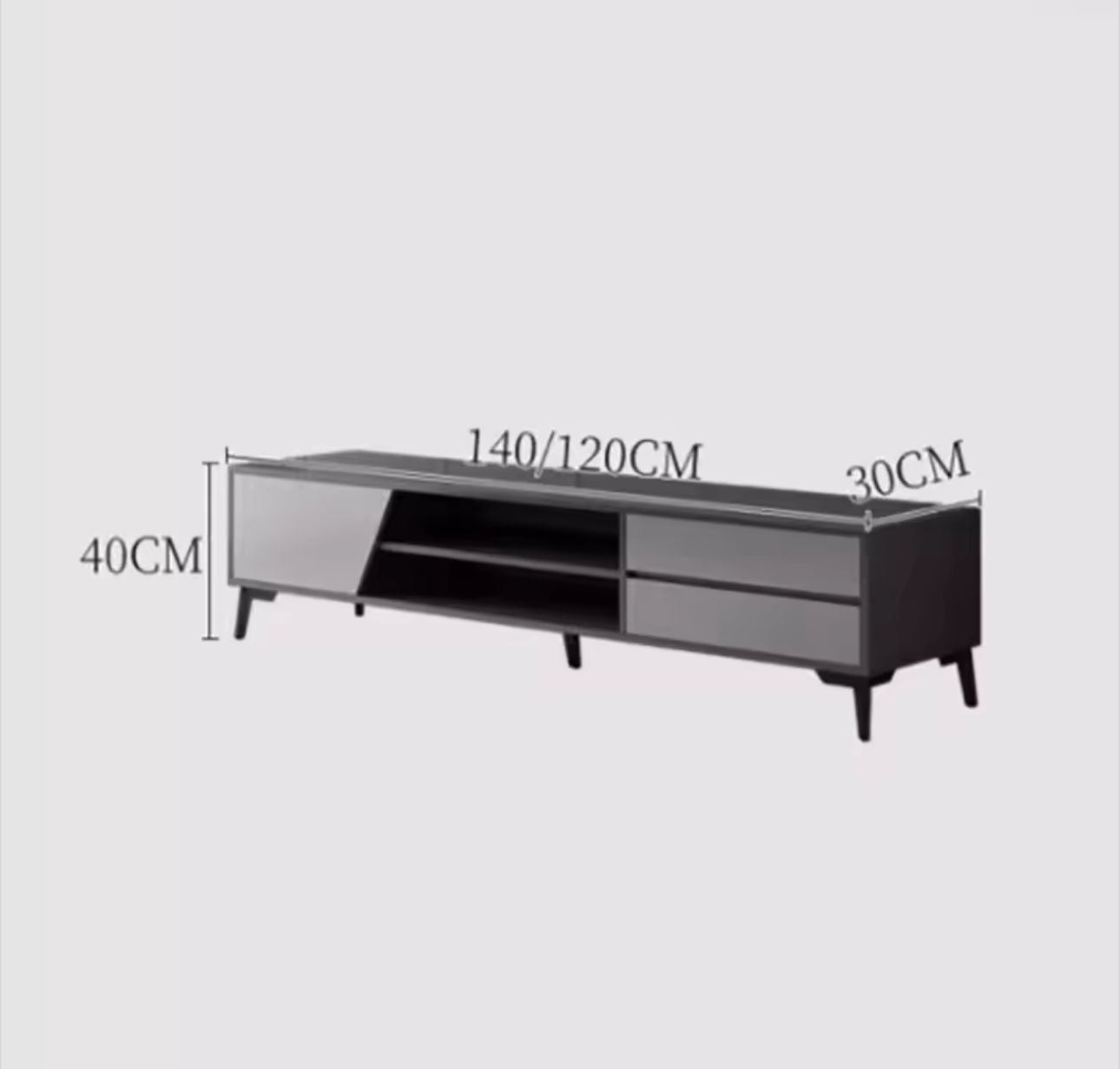 Mueble de TV Minimalista de Lujo –140x30x40cm (Cod.101)