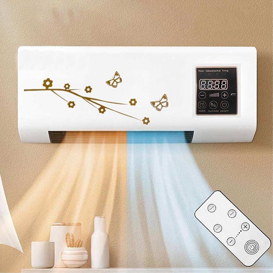 Aire Portátil de Pared 2 en 1 con Calefacción y Control Remoto (Cod.0115)
