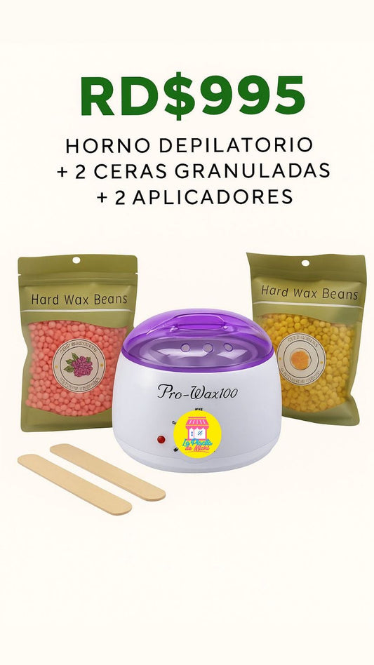 Horno Depilatorio + 2 Ceras Granuladas + 2 Aplicadores.