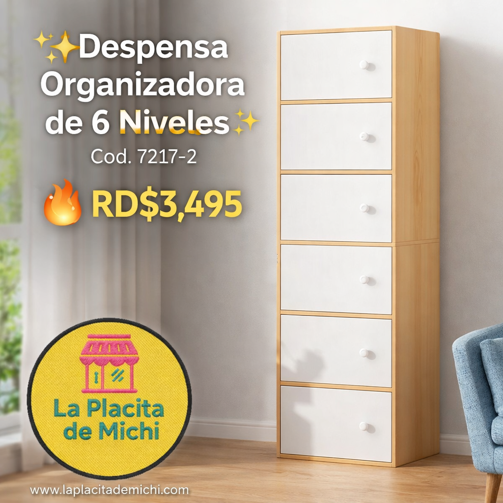 ✨ Despensa Organizadora de 6 Niveles ✨📦 Cod. 7217-2

🔥 RD$3,495