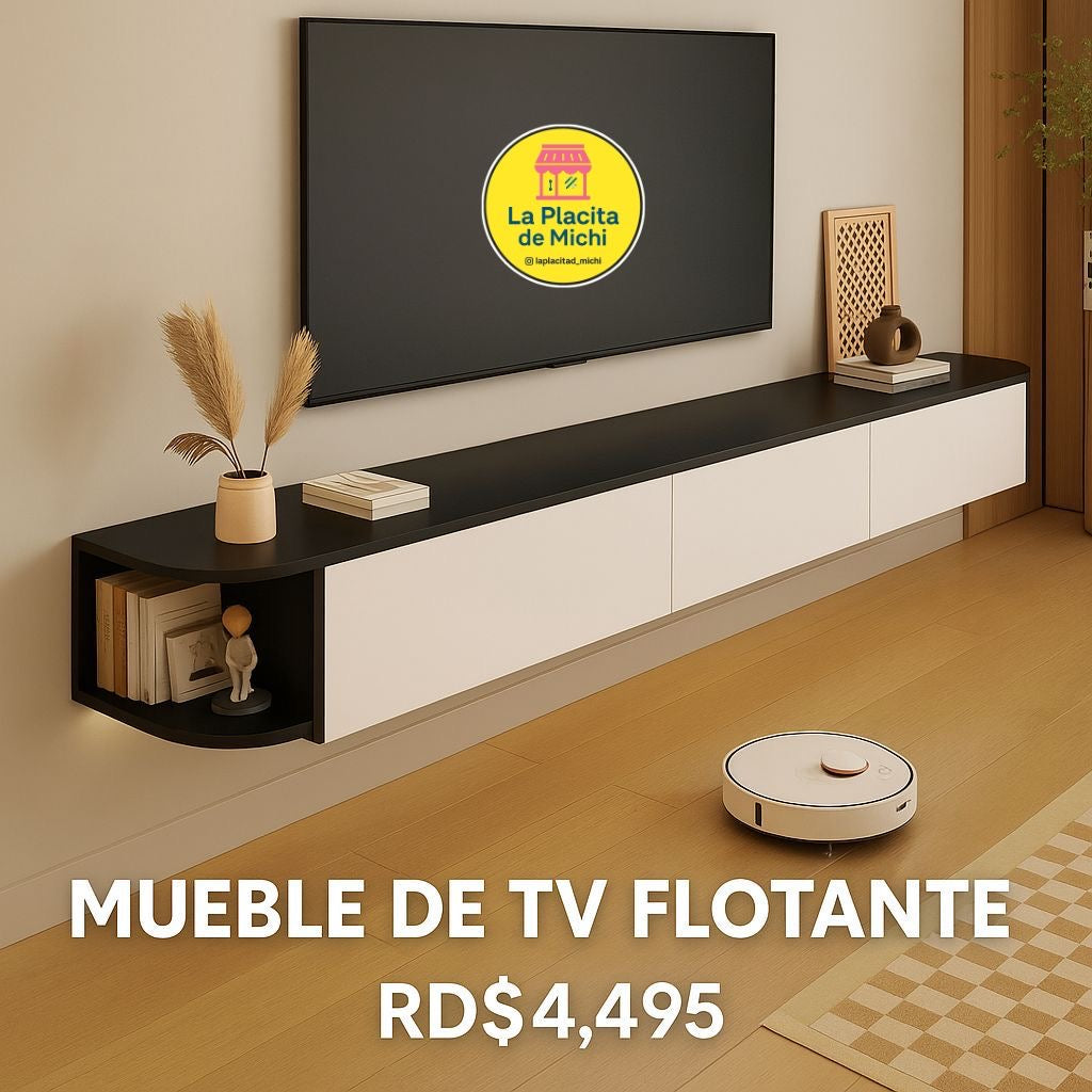 📺✨ Mueble de TV Flotante (180 cm) – Cod.2501032 ✨📺 (Negro con Blanco )

💰 RD$4,495